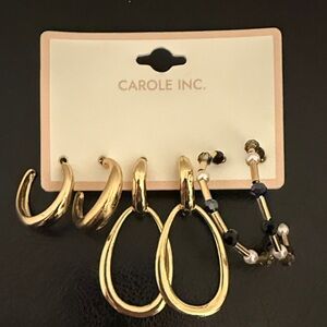 Set of 3 Pairs Fashion Earrings.  Brand new!